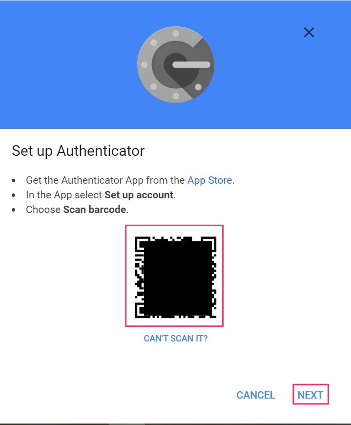 backup codes for google authenticator